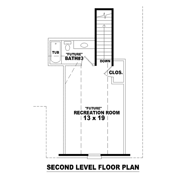 Floor Plan - Other Floor for European House Plan #81-1549 - 3 bed, 2 bath