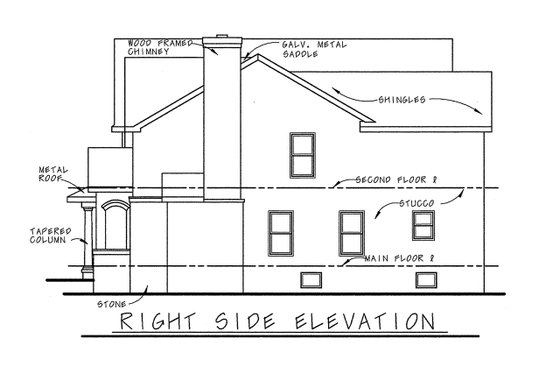 Exterior - Other Elevation 1 for Cottage House Plan #20-1257 - 3 bed, 2.5 bath