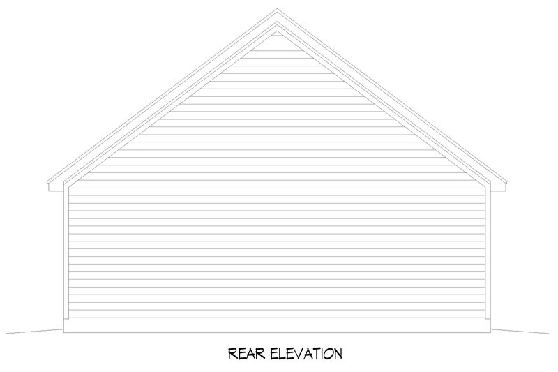 House Blueprint - Exterior - Rear Elevation for Southern House Plan #932-1397, 0 bath