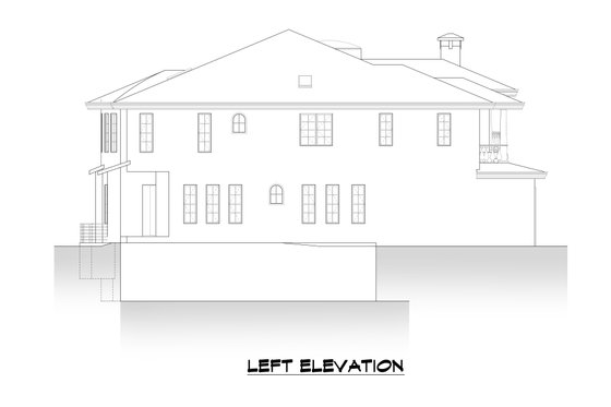 Exterior - Other Elevation 3 for Mediterranean House Plan #1066-124 - 10 bed, 9.5 bath