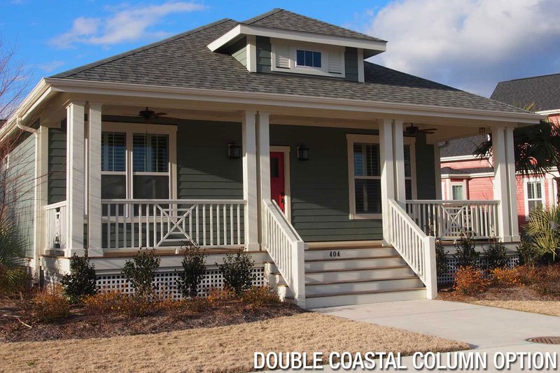 House Blueprint - Exterior - Front Elevation for Craftsman House Plan #461-26 - 3 bed, 2 bath