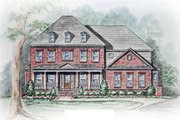 Colonial Style House Plan - 4 Beds 4.5 Baths 4274 Sq/Ft Plan #54-112 