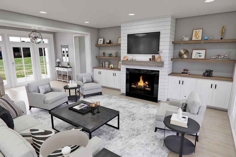 House Plan Design - Interior - Family Room 4 for Craftsman House Plan #51-1301 - 4 bed, 3.5 bath