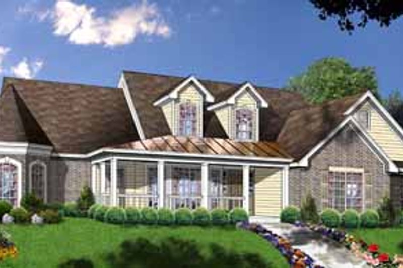 Dream House Plan - Country Exterior - Front Elevation Plan #40-319