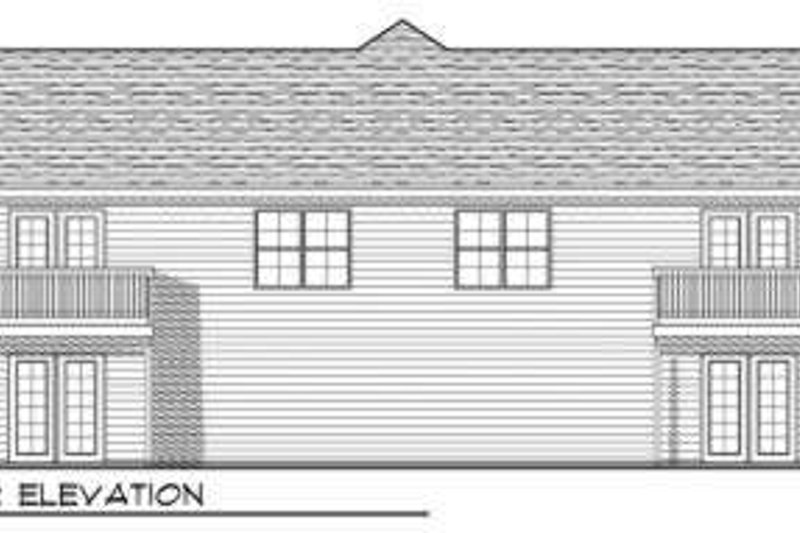 Home Plan - Exterior - Rear Elevation for Traditional House Plan #70-742 - 3 bed, 2 bath
