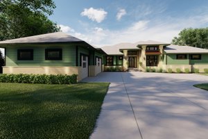 Architectural House Design - Exterior - Front Elevation for Modern House Plan #1122-12 - 2 bed, 3 bath