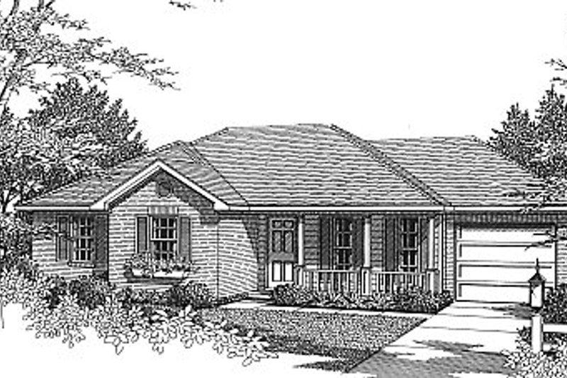 Home Plan - Traditional Exterior - Front Elevation Plan #14-152