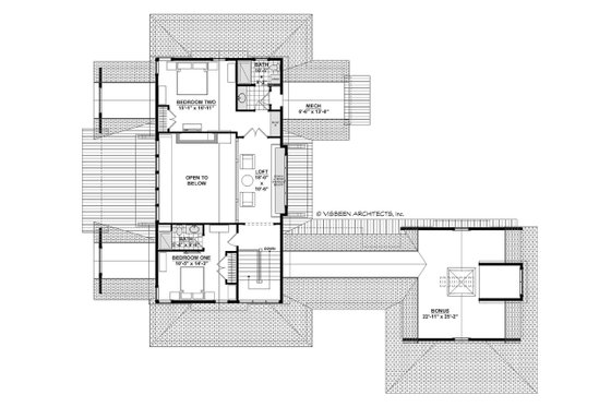 Floor Plan - Upper Floor for Country House Plan #928-322 - 4 bed, 4 bath