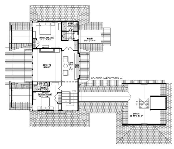 Country Floor Plan - Upper Floor Plan #928-322