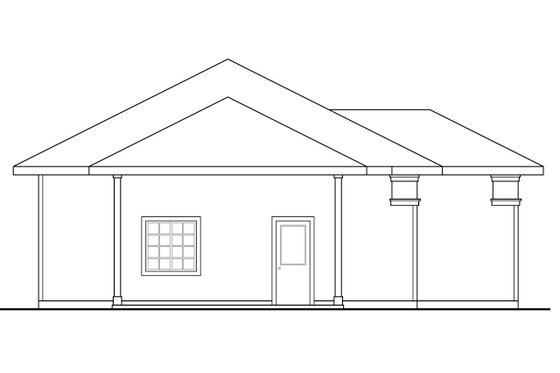 Exterior - Other Elevation for Prairie House Plan #124-1053, 0 bath