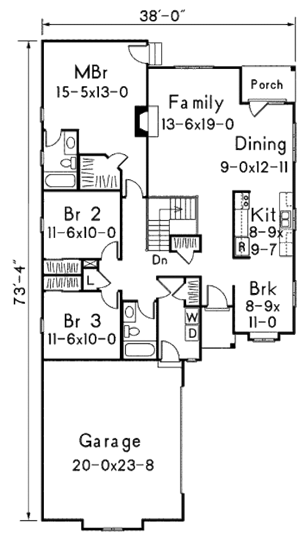 Home Plan - Mediterranean Floor Plan - Main Floor Plan #57-216