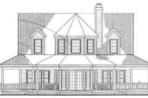 Exterior - Rear Elevation for Country House Plan #72-118 - 3 bed, 2.5 bath