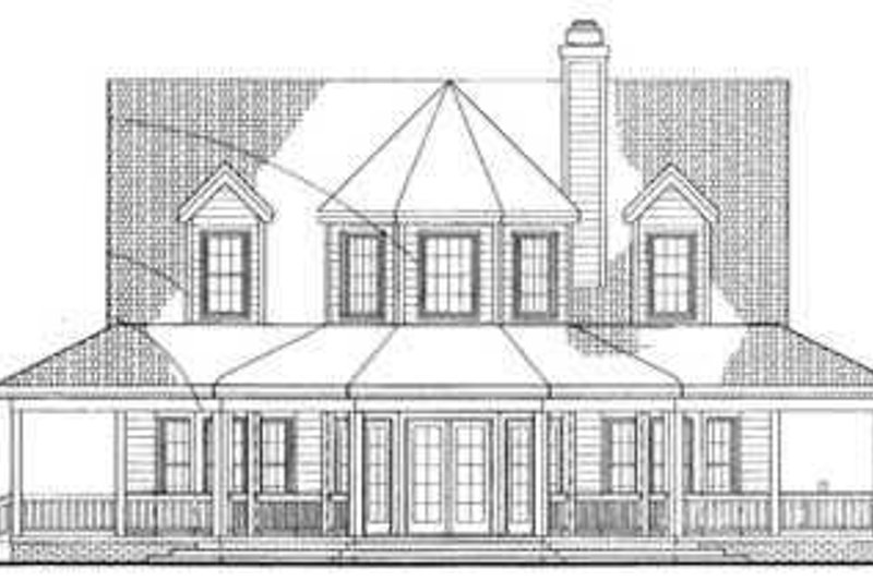House Design - Exterior - Rear Elevation for Country House Plan #72-118 - 3 bed, 2.5 bath