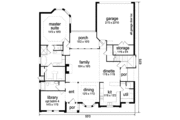 European Style House Plan - 3 Beds 4 Baths 2706 Sq/Ft Plan #84-395 