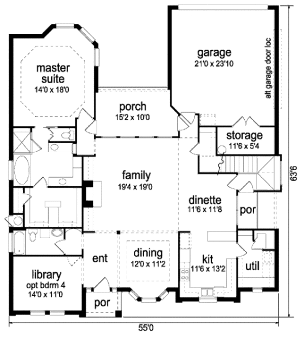 House Design - European Floor Plan - Main Floor Plan #84-395