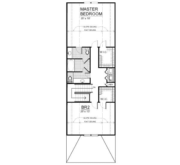 House Plan Design - Farmhouse Floor Plan - Upper Floor Plan #30-102