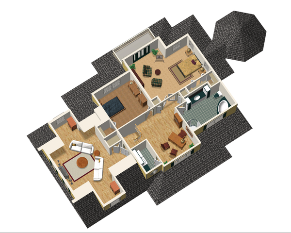 Country Floor Plan - Upper Floor Plan #25-4686