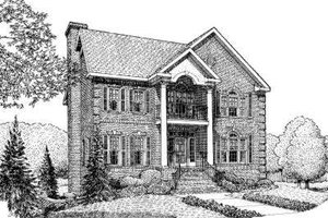 Southern Exterior - Front Elevation Plan #306-120