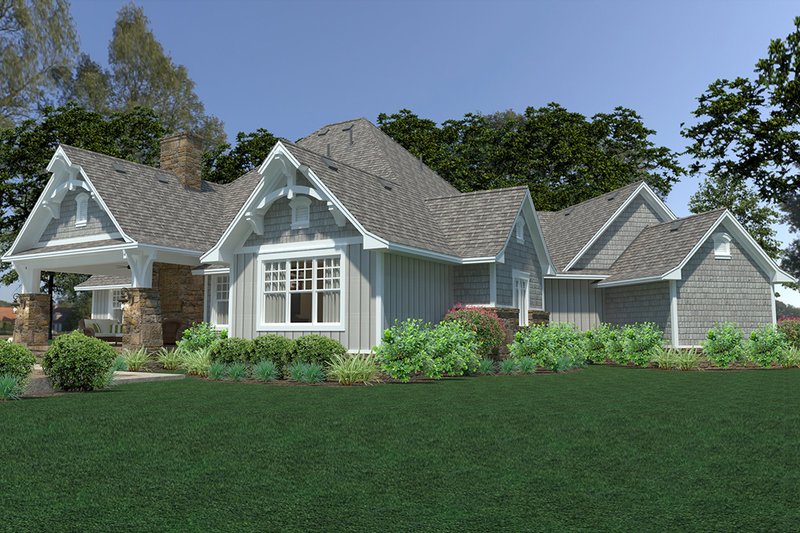 Architectural House Design - Exterior - Rear Elevation 3 for Cottage House Plan #120-252 - 3 bed, 2.5 bath