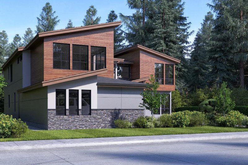 Contemporary Style House Plan - 4 Beds 3 Baths 3398 Sq/Ft Plan #1066-66 ...