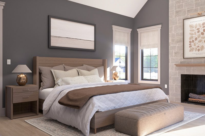 House Plan Design - Interior - Master Bedroom 1 for Cottage House Plan #455-738 - 4 bed, 3.5 bath