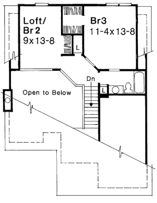 Ranch Floor Plan - Upper Floor Plan #320-322