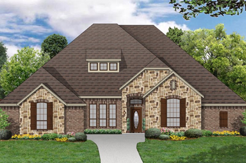 Dream House Plan - European Exterior - Front Elevation Plan #84-572