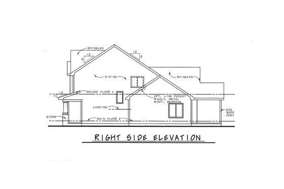 Exterior - Other Elevation 1 for Traditional House Plan #20-2126 - 4 bed, 3.5 bath