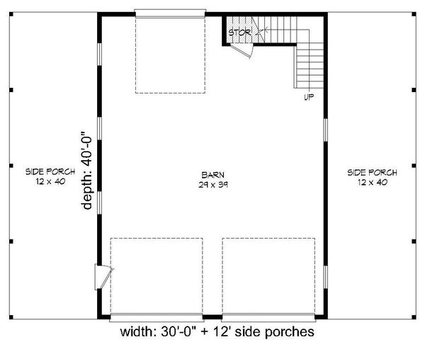 House Blueprint - Farmhouse Floor Plan - Main Floor Plan #932-31