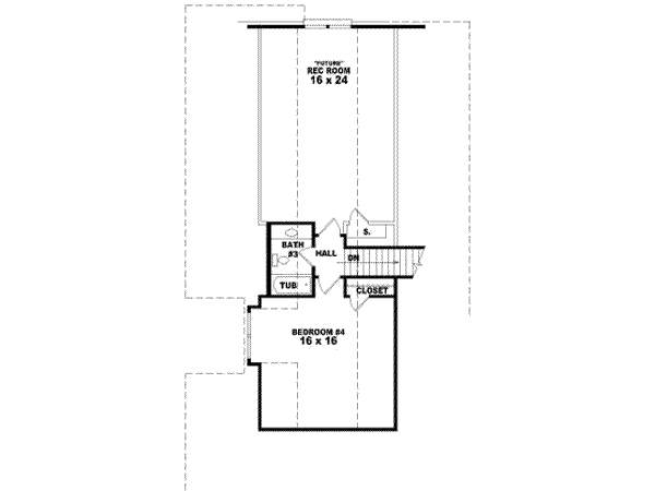 Bungalow Floor Plan - Upper Floor Plan #81-1187