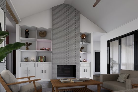 Interior - Family Room for Farmhouse House Plan #1112-15 - 4 bed, 3 bath