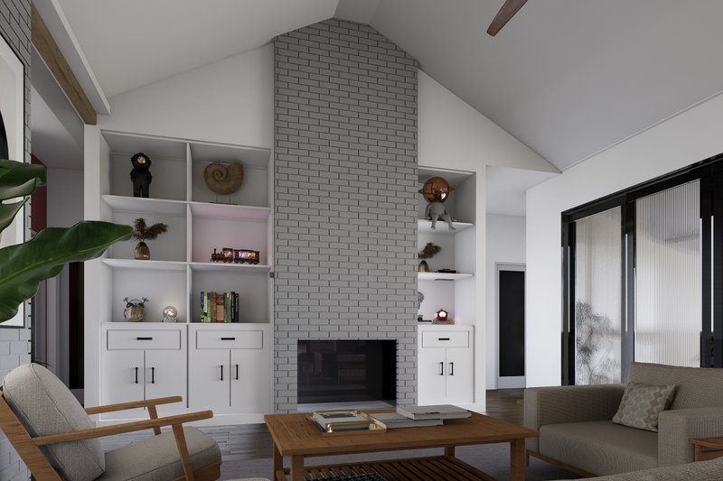 Architectural House Design - Interior - Family Room for Farmhouse House Plan #1112-15 - 4 bed, 3 bath