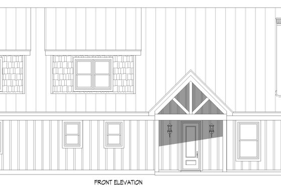 Exterior - Front Elevation 3 for Farmhouse House Plan #932-704 - 3 bed, 2.5 bath