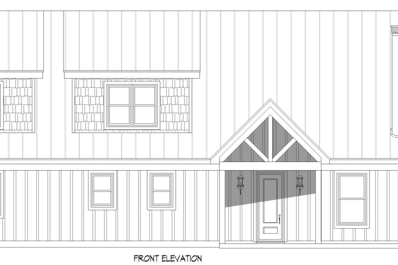 House Blueprint - Exterior - Front Elevation 3 for Farmhouse House Plan #932-704 - 3 bed, 2.5 bath