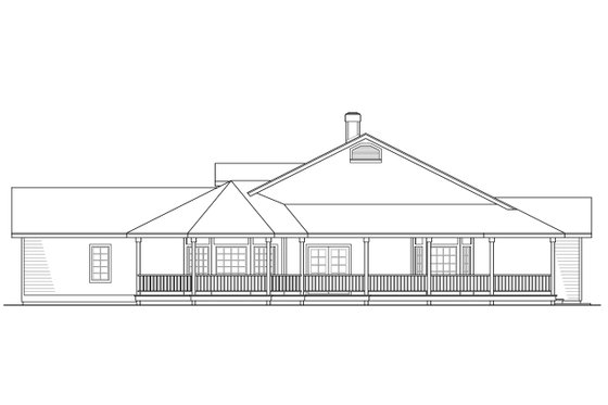Exterior - Other Elevation 1 for Traditional House Plan #124-172 - 3 bed, 2 bath