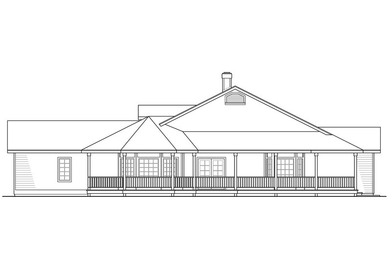 Home Plan - Exterior - Other Elevation 1 for Traditional House Plan #124-172 - 3 bed, 2 bath