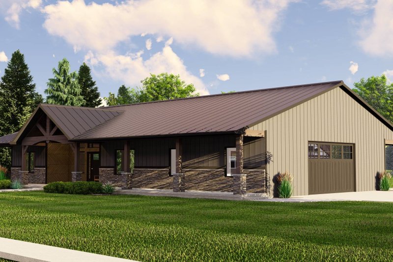 House Plan Design - Exterior - Other Elevation for Barndominium House Plan #1064-228 - 3 bed, 2 bath