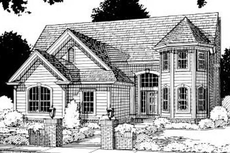 Dream House Plan - Traditional Exterior - Front Elevation Plan #20-305