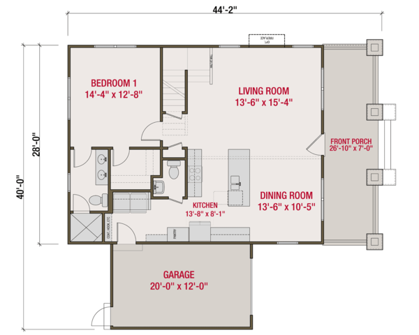 Craftsman Floor Plan - Main Floor Plan #461-64