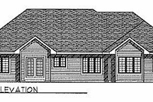 Exterior - Rear Elevation for Traditional House Plan #70-261 - 3 bed, 2 bath