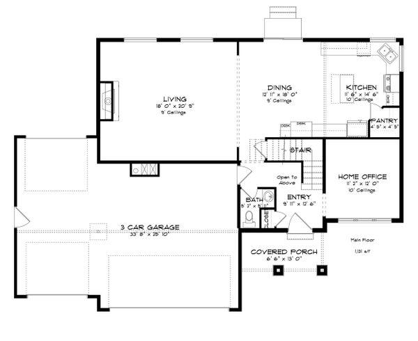 Home Plan - Traditional Floor Plan - Main Floor Plan #1060-37