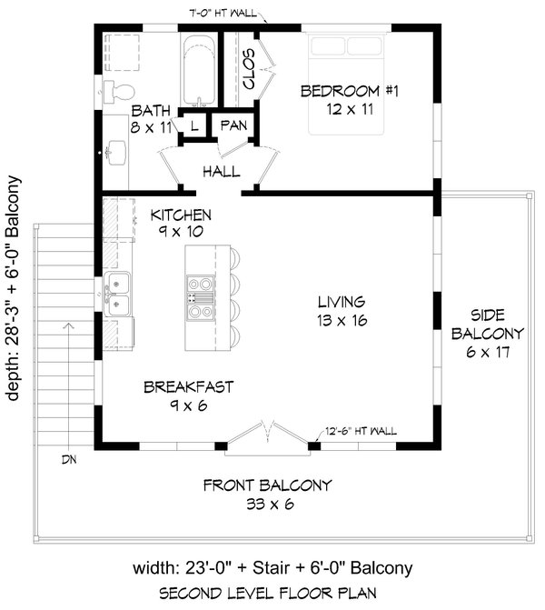 Modern Floor Plan - Upper Floor Plan #932-750