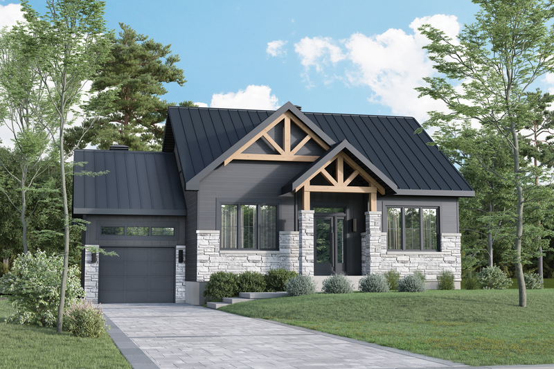 Architectural House Design - Farmhouse Exterior - Front Elevation Plan #25-4992
