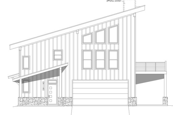 Exterior - Front Elevation 3 for Contemporary House Plan #932-893 - 3 bed, 2.5 bath