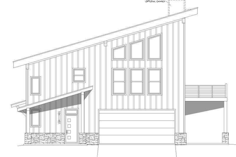 Dream House Plan - Exterior - Front Elevation 3 for Contemporary House Plan #932-893 - 3 bed, 2.5 bath