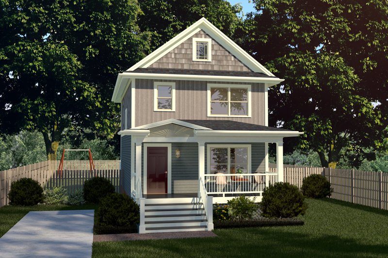 Craftsman Style House Plan - 3 Beds 2 Baths 1167 Sq/Ft Plan #79-311 Exterior