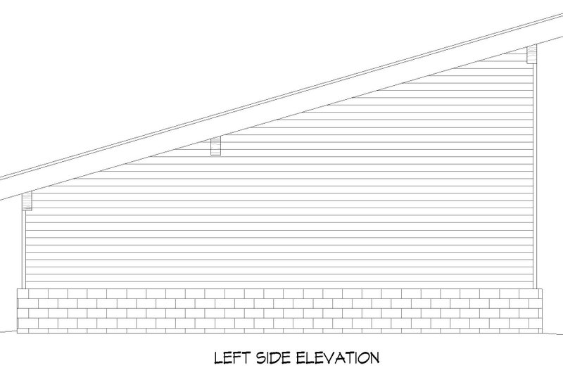 House Blueprint - Exterior - Other Elevation for Modern House Plan #932-683, 1 bath