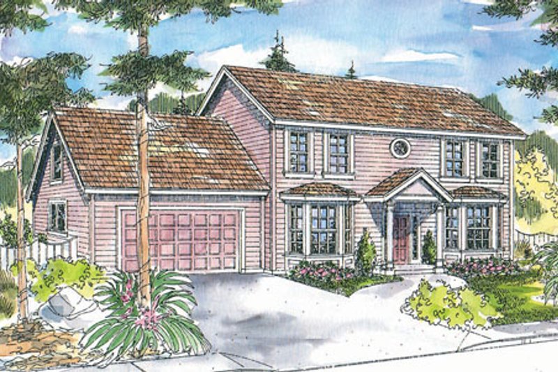 Architectural House Design - Colonial Exterior - Front Elevation Plan #124-715
