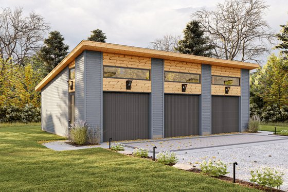 Exterior - Other Elevation 2 for Modern House Plan #455-45, 0 bath