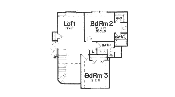 House Design - European Floor Plan - Upper Floor Plan #52-152
